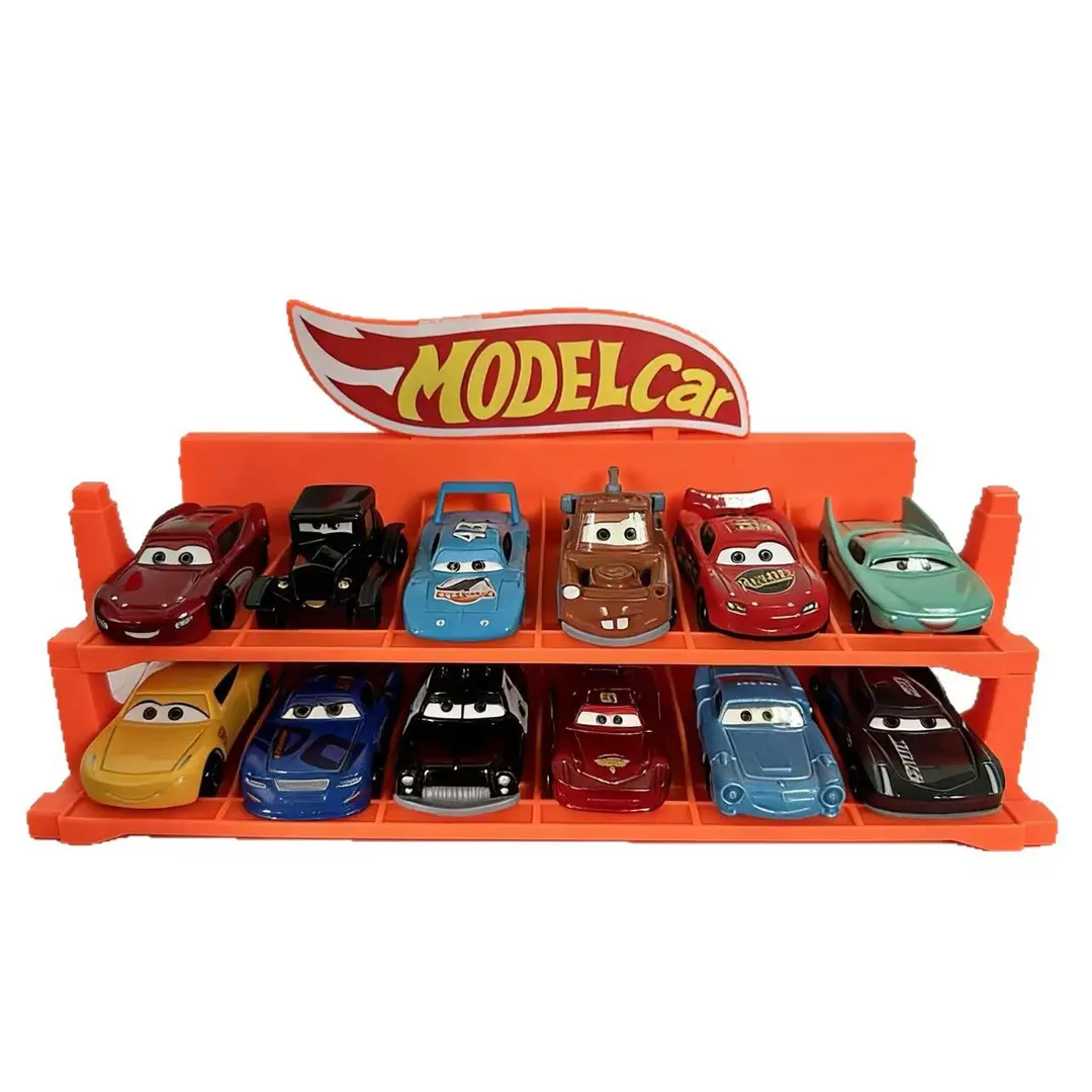 Cars 3 Lightning Mcqueen Storage Rack Parking Lot Children's Toy Sliding Alloy Car Black Storm 3 Mater - Image 7