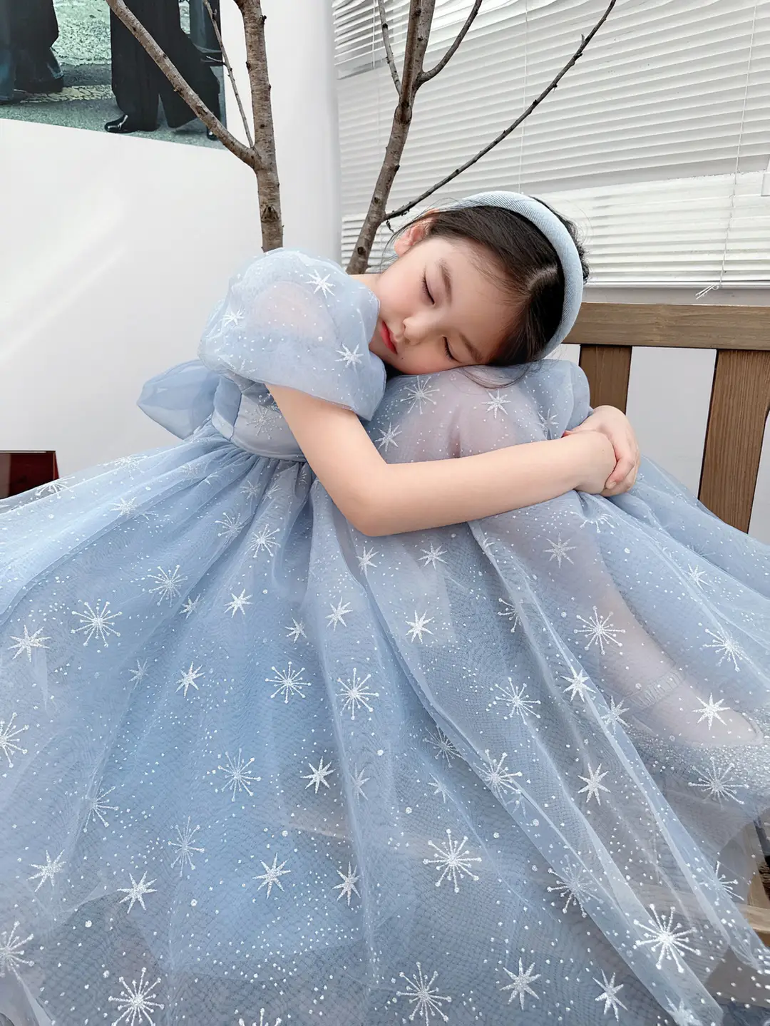 Frozen Elsa Princess Dress Girls' Tulle Dress Children's Birthday Dress Performance Dress Short Sleeve Summer — feature 2