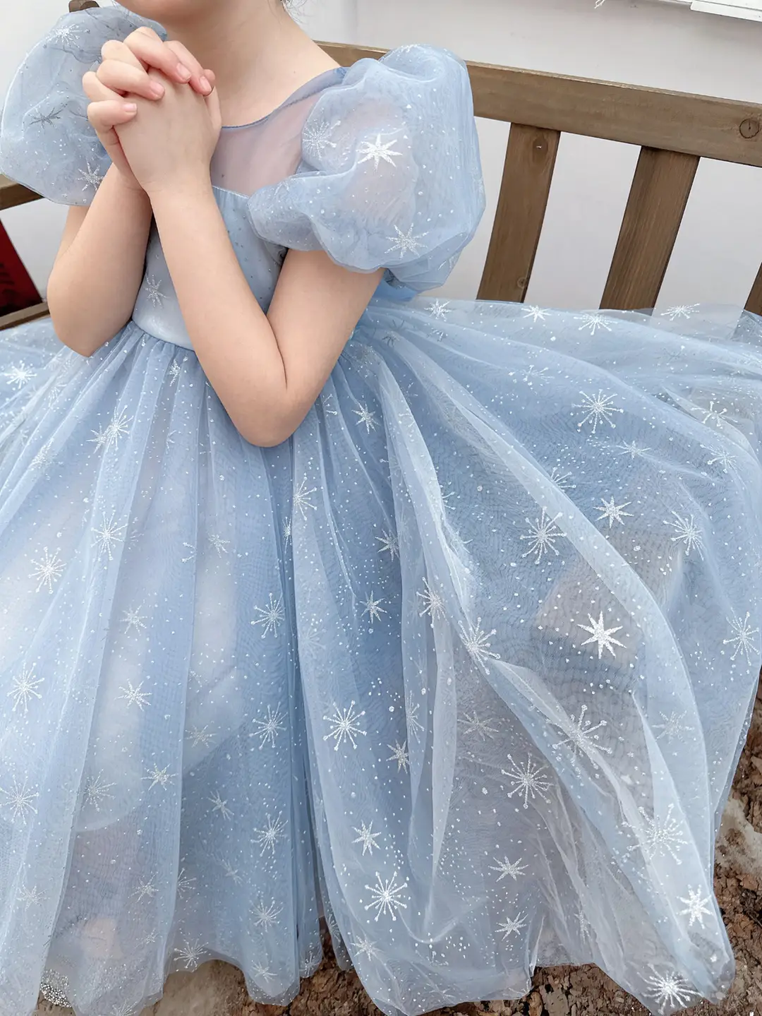 Frozen Elsa Princess Dress Girls' Tulle Dress Children's Birthday Dress Performance Dress Short Sleeve Summer — feature 6