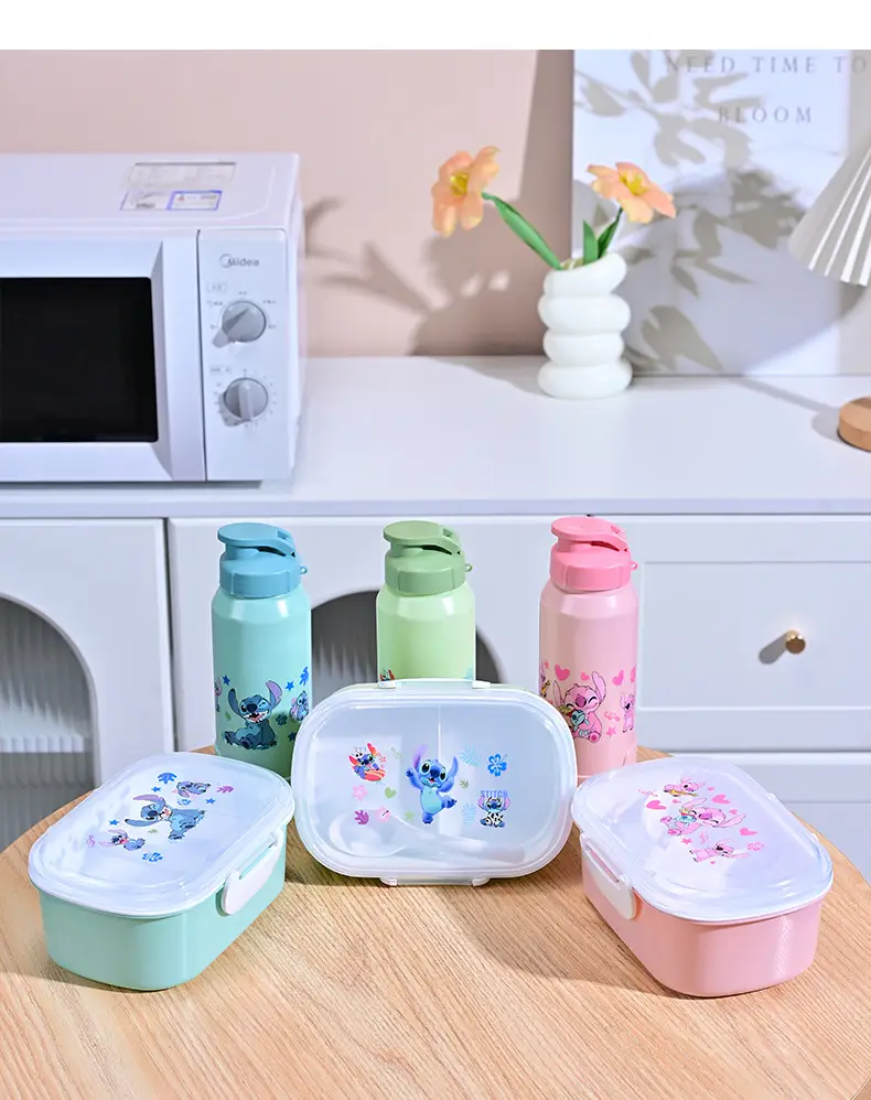 Stitch Lunch Box and Water Cup Set, Large Capacity, Microwaveable Lunch Box, Portable and Stylish Lunch Box for Students — feature 12