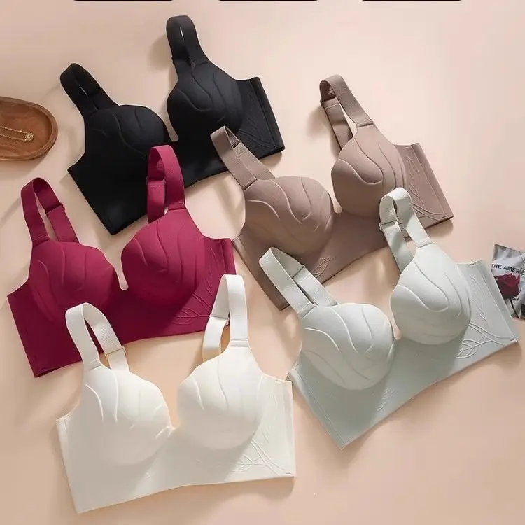 Cross-Border Plus-Size Women's Comfortable Push-Up Bra for Large Busts, Smooth Surface, Side Breast Reduction, Anti-Sagging, Gathering Bra