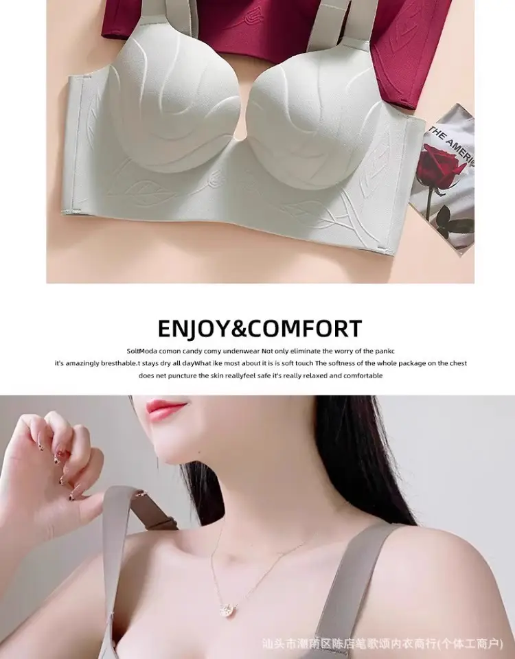 Cross-Border Plus-Size Women's Comfortable Push-Up Bra for Large Busts, Smooth Surface, Side Breast Reduction, Anti-Sagging, Gathering Bra — feature 14
