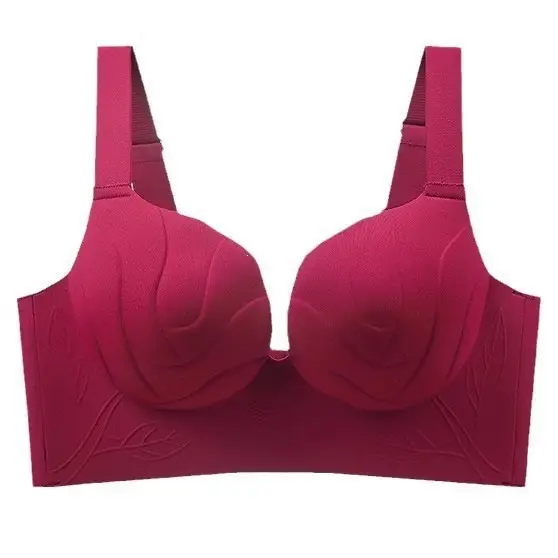 Cross-Border Plus-Size Women's Comfortable Push-Up Bra for Large Busts, Smooth Surface, Side Breast Reduction, Anti-Sagging, Gathering Bra