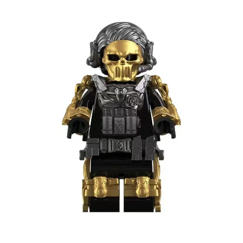 Compatible with Lego Delta Force Corrosion Gold Rose Veyron Operator Model Figure Assembled Building Block Figure Toy
