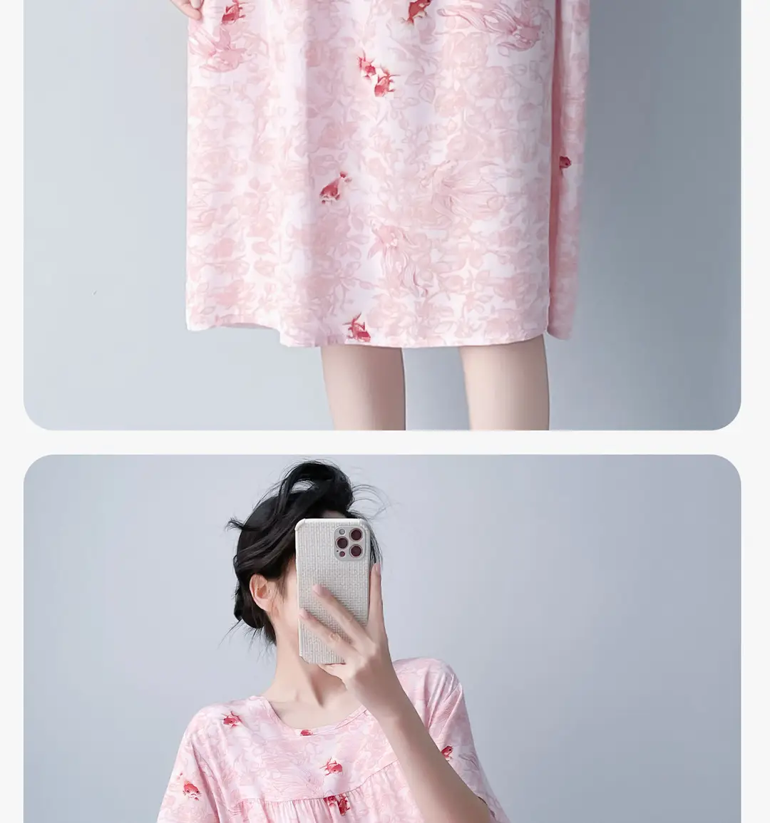 Cotton Silk Nightgown with Breast Pads for Women 2026 New Summer Style High-End Thin Rayon Dress Beautiful Home Wear — feature 15