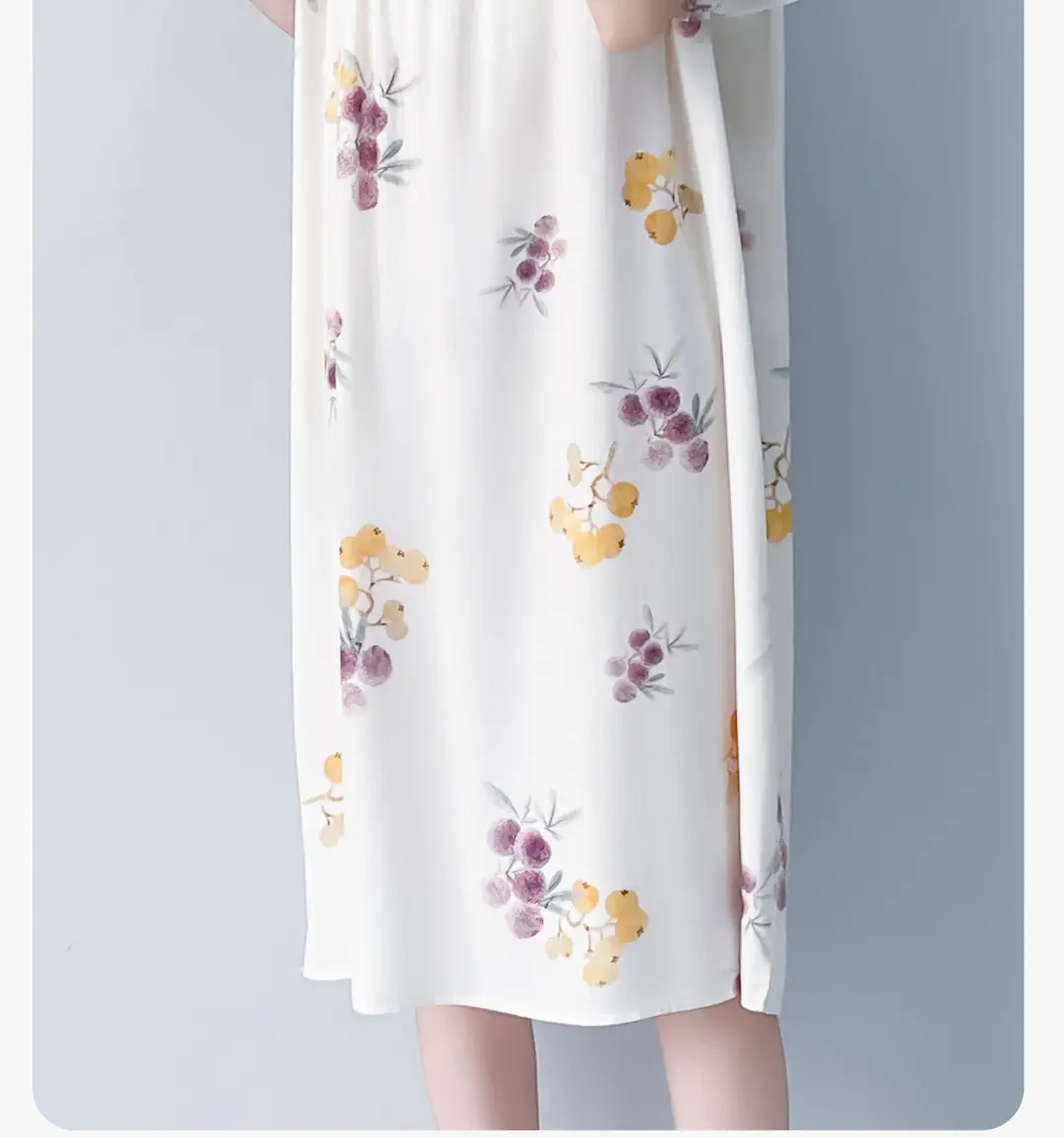 Cotton Silk Nightgown with Breast Pads for Women 2026 New Summer Style High-End Thin Rayon Dress Beautiful Home Wear — feature 25