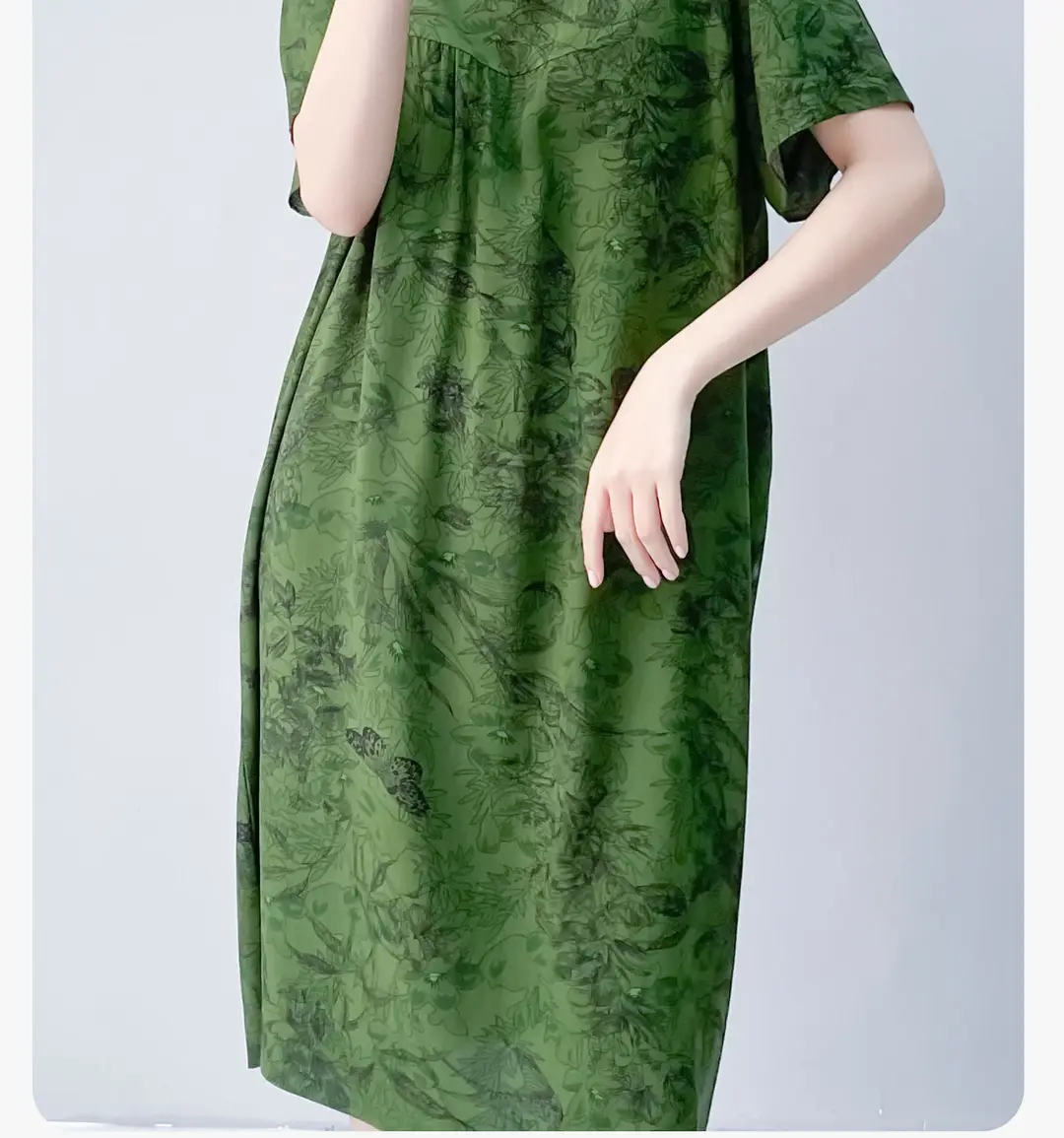 Cotton Silk Nightgown with Breast Pads for Women 2026 New Summer Style High-End Thin Rayon Dress Beautiful Home Wear — feature 32
