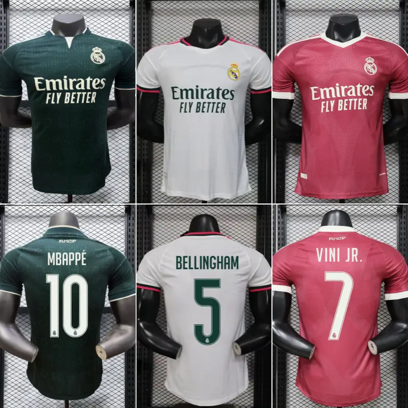 Wholesale 2627 Season Real Madrid Jerseys, Barcelona, Bayern, Paris Football Uniforms, Mbappe, Yamal, Champions League Jerseys — feature 2