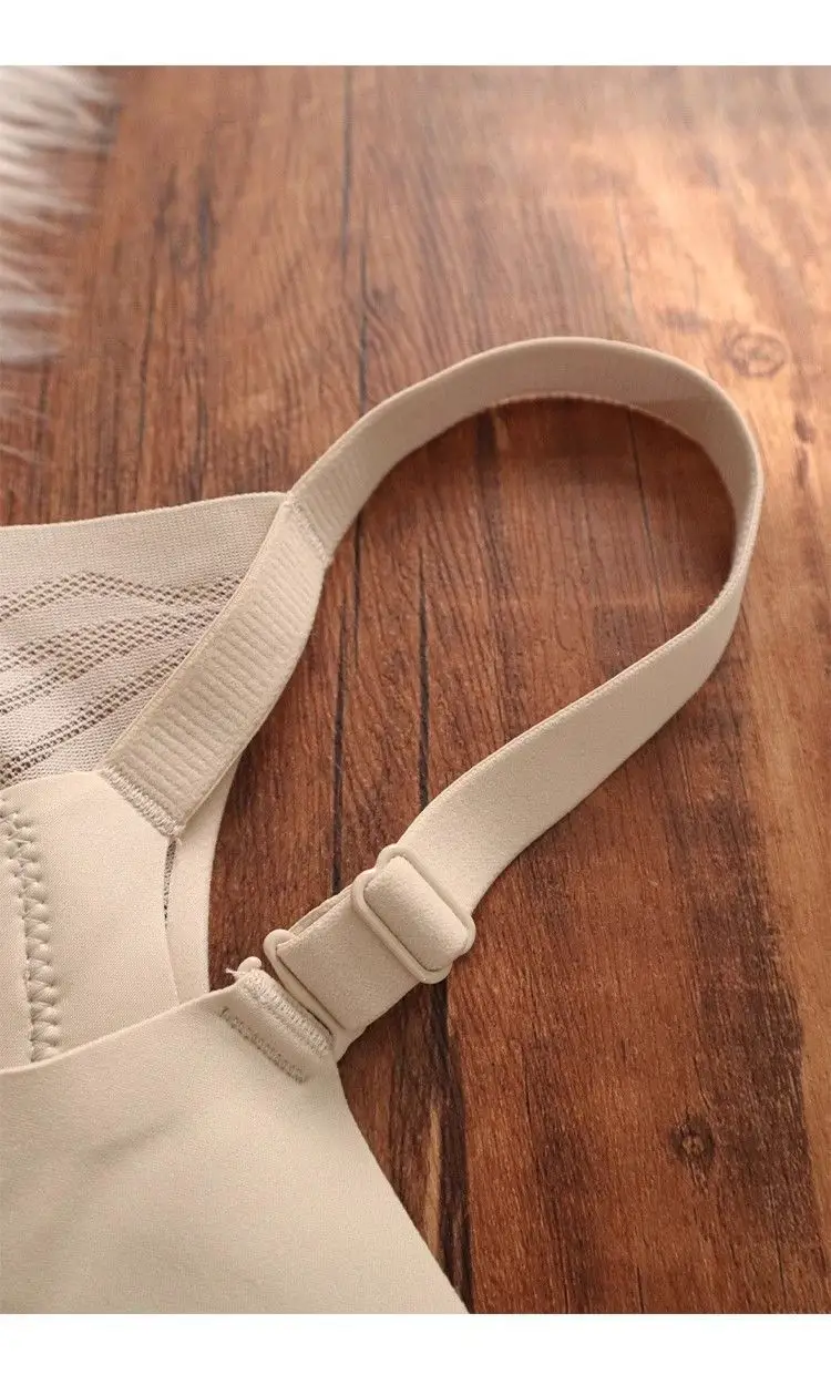 Mulberry Silk Summer Breathable Thin Comfortable Seamless Underwear for Women with Small Busts, Gathering and Supporting Side Breasts, Anti-Sagging Bra — feature 11