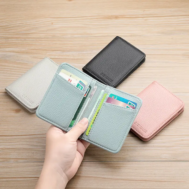 Litchi Pattern Wallet Men's Short Style 2026 New Thin Coin Purse Card Holder Simple Multifunctional Wallet Wholesale