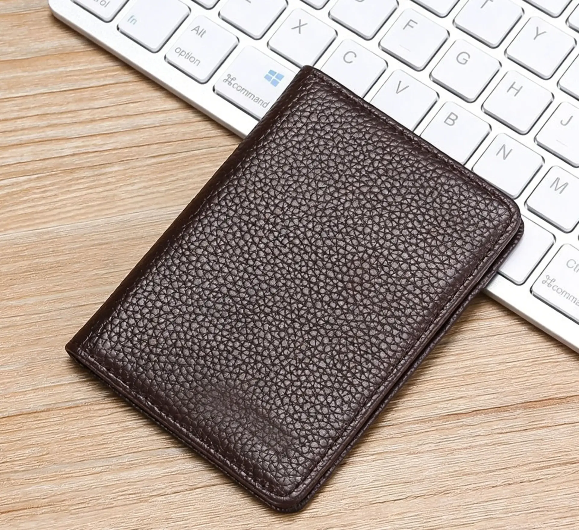 Litchi Pattern Wallet Men's Short Style 2026 New Thin Coin Purse Card Holder Simple Multifunctional Wallet Wholesale — feature 6