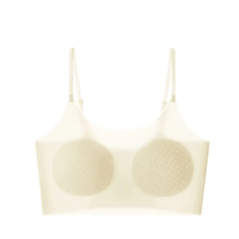 Ultra-Thin 12D Girls' Bra, Ice-Silk Sports Bra for Girls in Their Developmental Period, Fixed Cup Underwear, Foundation-Like Small Vest
