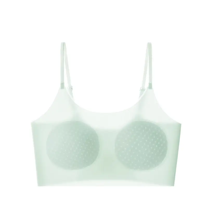 Ultra-Thin 12D Girls' Bra, Ice-Silk Sports Bra for Girls in Their Developmental Period, Fixed Cup Underwear, Foundation-Like Small Vest