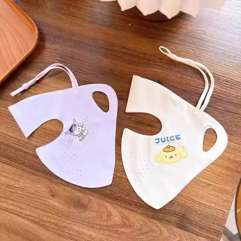 Children's Sun Protection Mask for Girls, Summer Uv Protection Full-Face Mask, Outdoor Ice Silk Cooling Sunshade Face Mask — feature 5