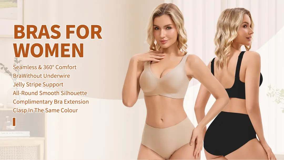 Cross-Border Hot-Selling Leopard Print Bra with Jelly Strip Soft Support, Plus-Size Sexy Backless Lingerie, Wireless Seamless Push-Up Bra Tk — feature 2