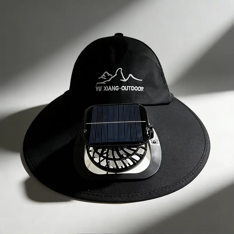 1000Mah Solar Charging Hat with Fan for Men and Women, Outdoor Tea Picking and Farm Work Uv Protection Sun Hat