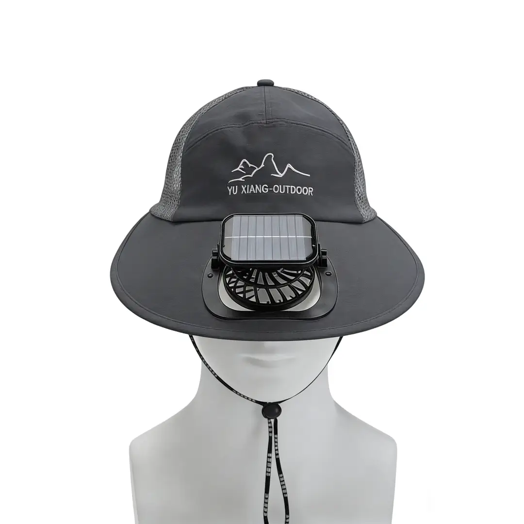1000Mah Solar Charging Hat with Fan for Men and Women, Outdoor Tea Picking and Farm Work Uv Protection Sun Hat