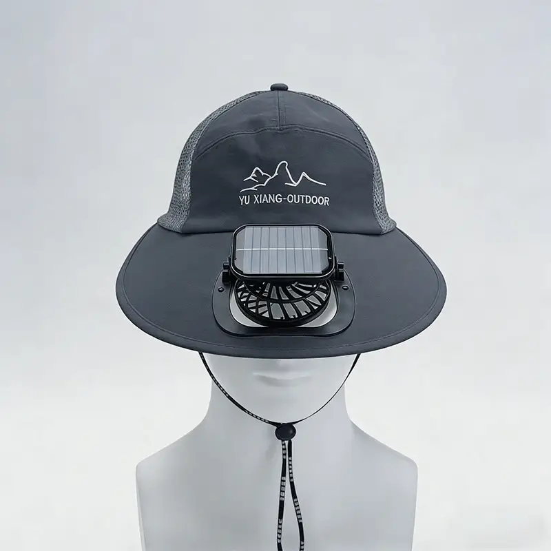1000Mah Solar Charging Hat with Fan for Men and Women, Outdoor Tea Picking and Farm Work Uv Protection Sun Hat