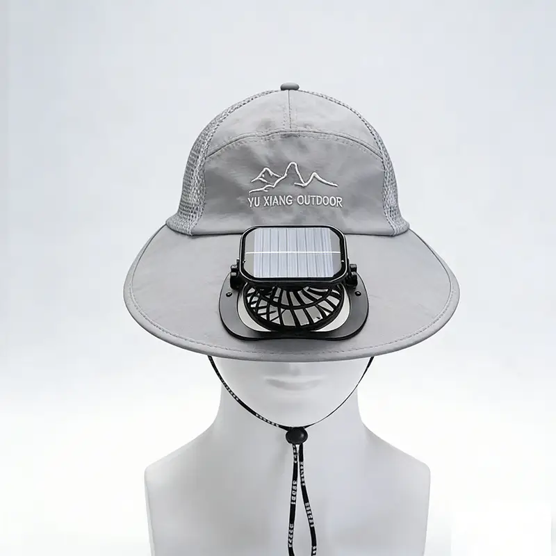 1000Mah Solar Charging Hat with Fan for Men and Women, Outdoor Tea Picking and Farm Work Uv Protection Sun Hat