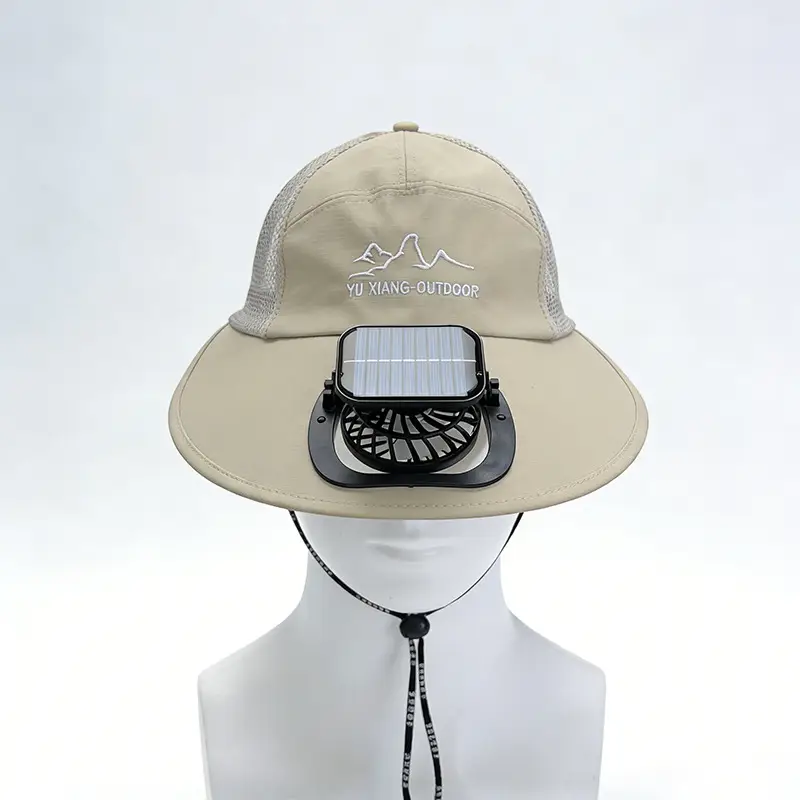 1000Mah Solar Charging Hat with Fan for Men and Women, Outdoor Tea Picking and Farm Work Uv Protection Sun Hat