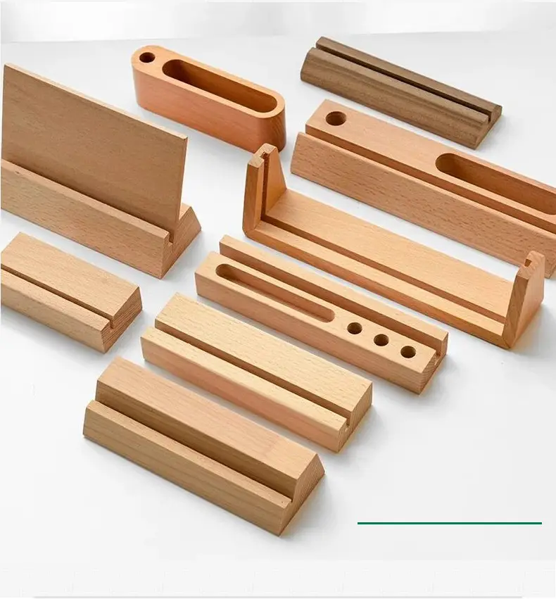 Solid Wood Business Card Holder, Note Clip, Postcard Card Holder, Dining Table Stand, Acrylic Calendar, Desk Calendar, High-End Wooden Base — feature 4