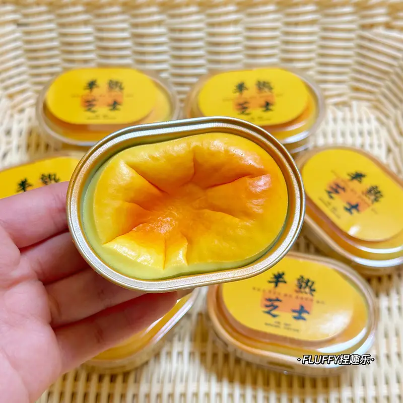 Cross-Border Cheese Squishy Toy Slow Rebound Realistic Food Bread Girl Mini Stress Relief Toy Soft and Squishy - Image 6
