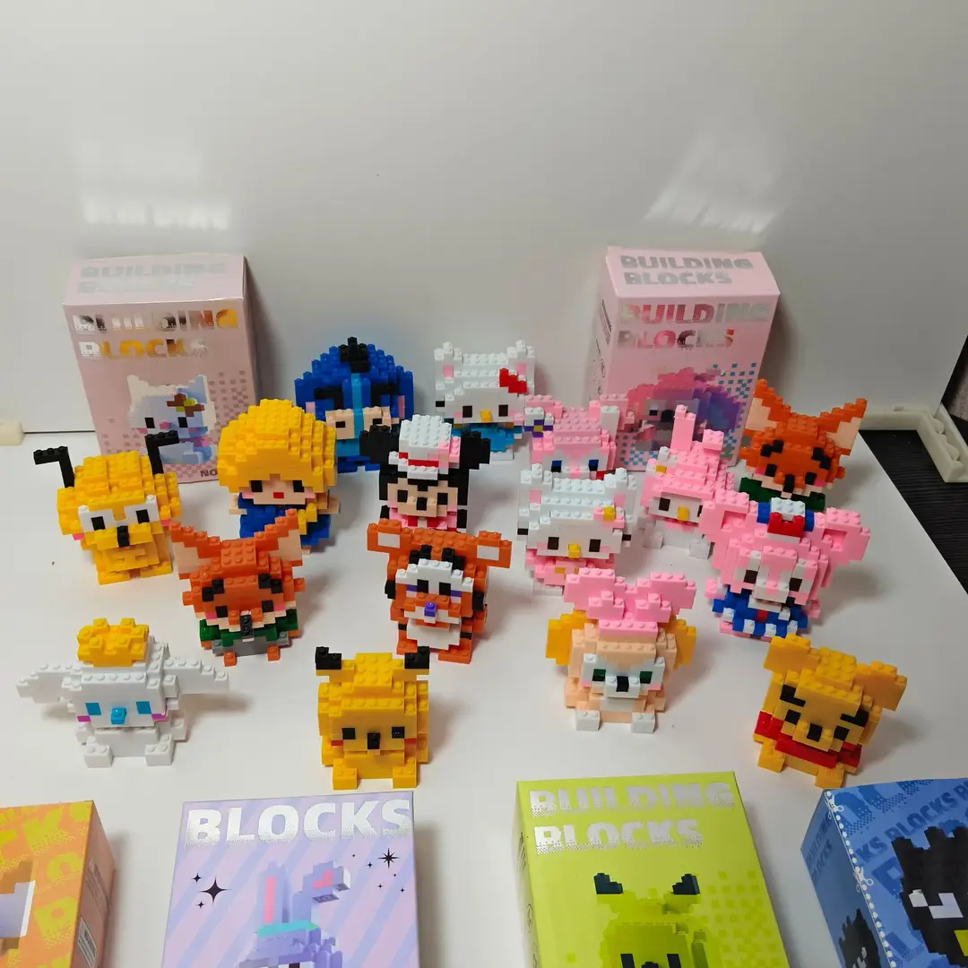 Compatible with Lego Micro-Diamond Particle Building Blocks, Educational Cartoon Figures, Children's Blind Box Gifts, Wholesale Assembly