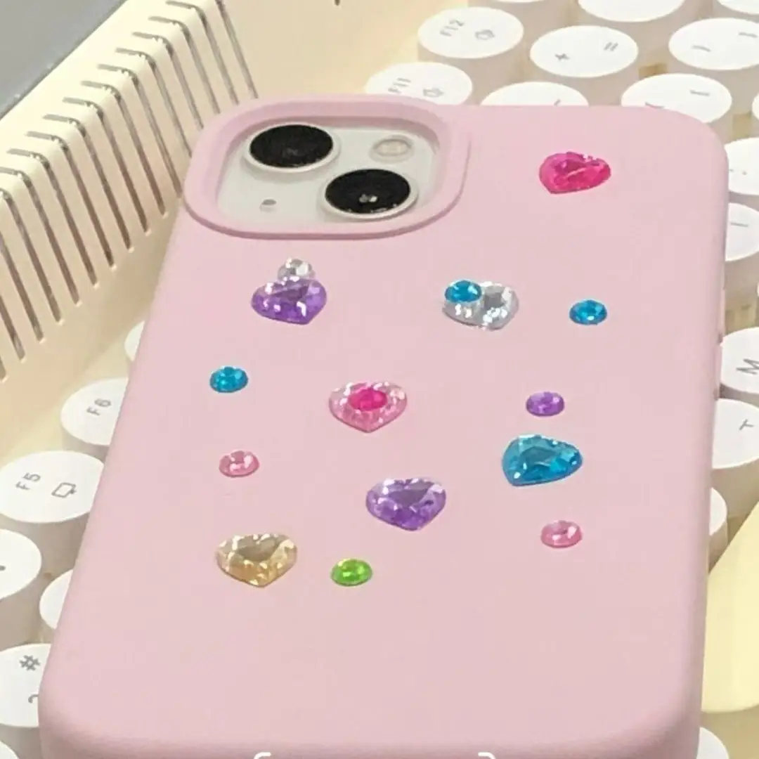 Three-Dimensional Heart-Shaped Rhinestone Stickers, Crystal Stickers for Phone Case Decoration, Creative Laser Shiny Diamond 3D Planner Stickers — feature 5
