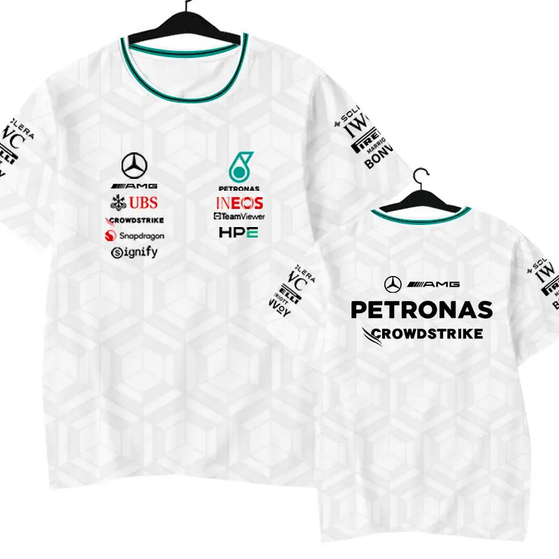 F1 Racing Suit Hamilton George Russell Same Style Mercedes Team Short-Sleeved Men's T-Shirt Comfortable