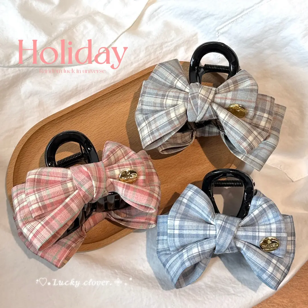 2026 New Style College-Style Sweet Plaid Bow Hair Clip That Won'T Hurt Your Hair, Suitable for Styling the Back of the Head - Image 11