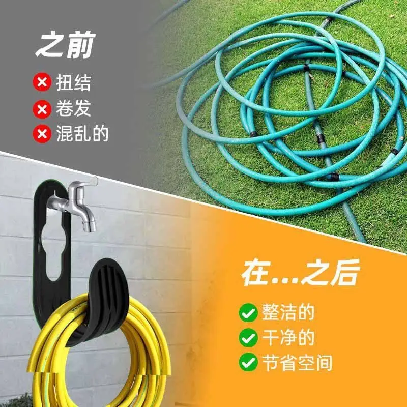 Wall-Mounted Garden Retractable Hose Storage Rack for Home Use, Outdoor Faucet Hook Garden Hose Organizer - Image 5