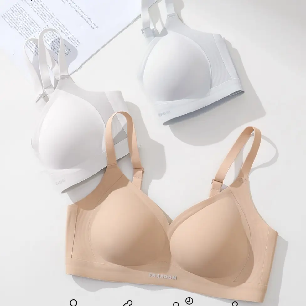 Xiumai 605 Seamless, Comfortable, Soft Support Bra with Fixed Cups, Breathable, Soft, Wireless Vest-Style Bra