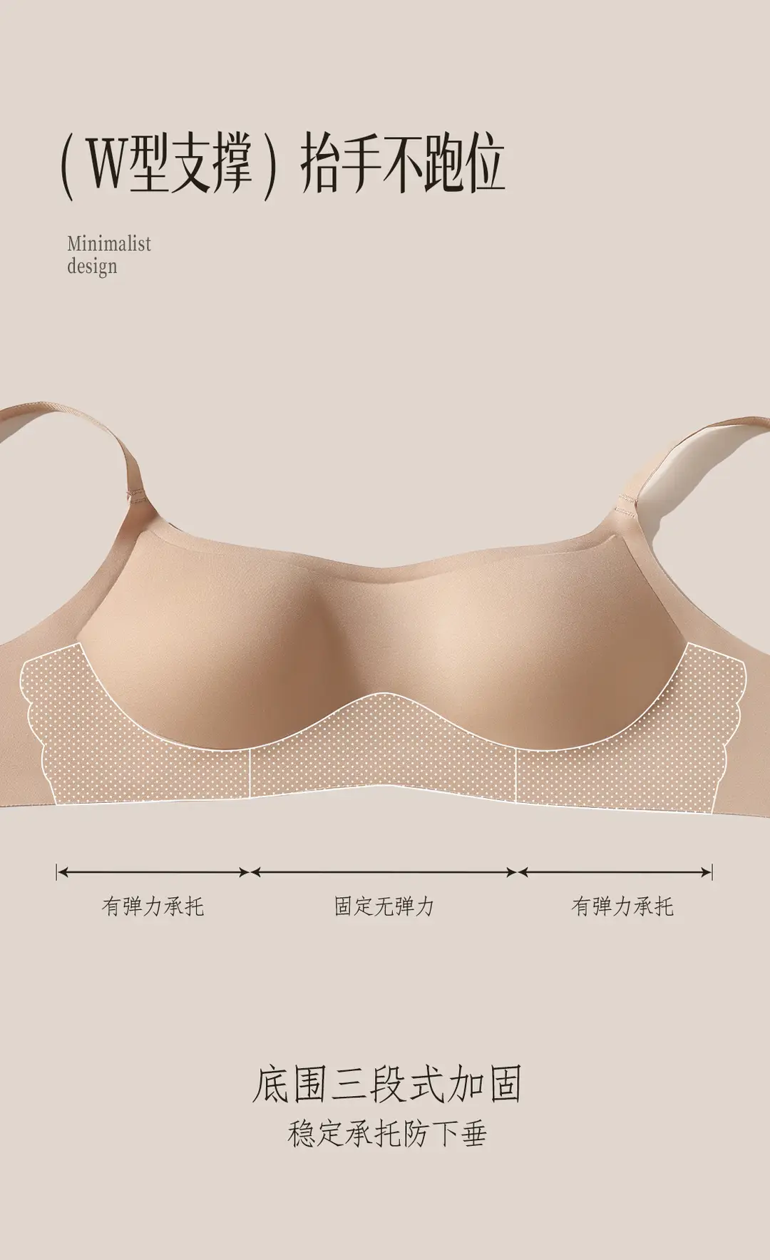 Summer Strapless Style Anti-Exposure Girl's Underwear, Seamless, Wireless, Anti-Sagging, Double-Row Buckle Bra, Thin Cup — feature 5