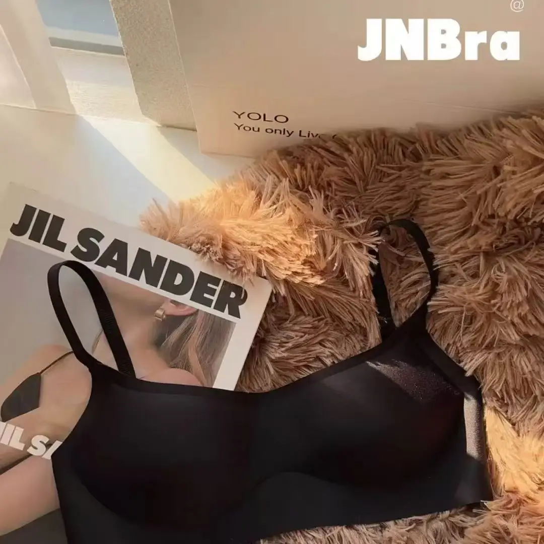 Summer Strapless Style Anti-Exposure Girl's Underwear, Seamless, Wireless, Anti-Sagging, Double-Row Buckle Bra, Thin Cup