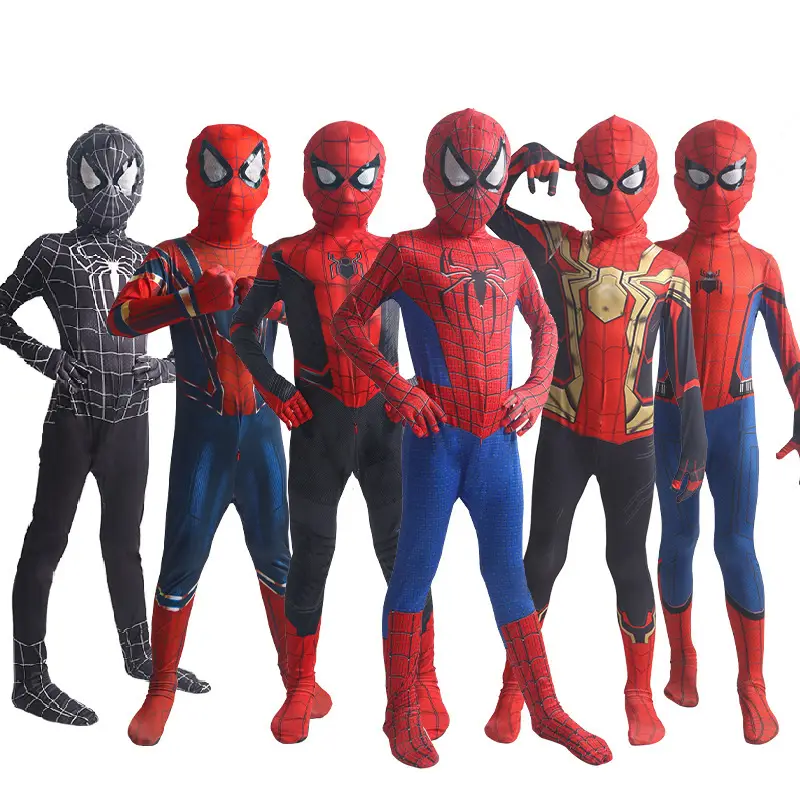 Spider-Man Tights Far from Home Adult Cosplay Anime Costume Halloween Children's Miles Jumpsuit — feature 5