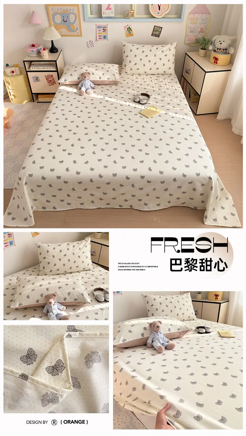 Maternity and Baby-Grade Class a Ultra-Soft Single Bed Sheet, Traditional Pure Washed Cotton Single Bed Sheet, Pure Cotton Student Dormitory Single Bed Sheet 3 — feature 14