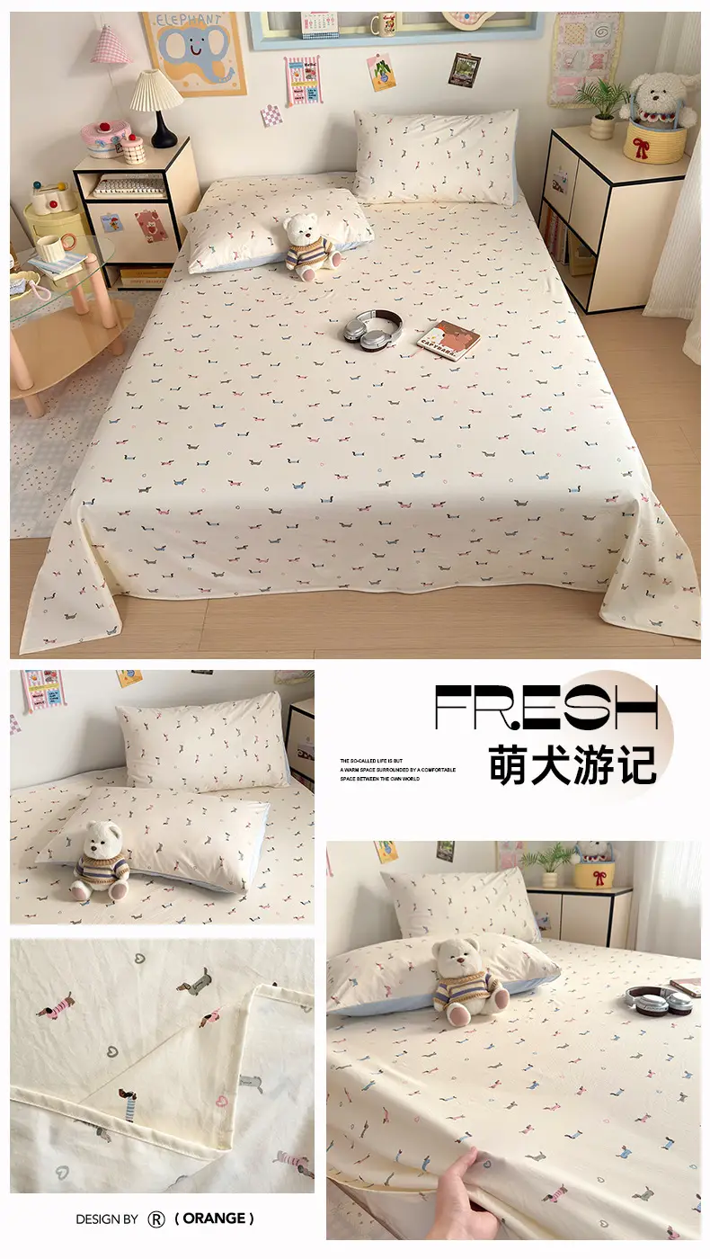 Maternity and Baby-Grade Class a Ultra-Soft Single Bed Sheet, Traditional Pure Washed Cotton Single Bed Sheet, Pure Cotton Student Dormitory Single Bed Sheet 3 — feature 20
