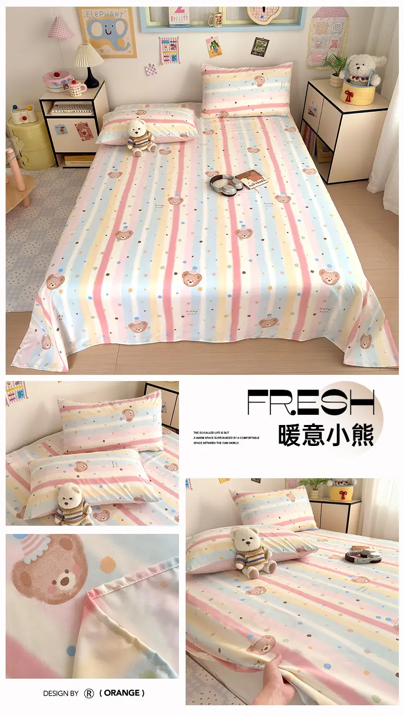 Maternity and Baby-Grade Class a Ultra-Soft Single Bed Sheet, Traditional Pure Washed Cotton Single Bed Sheet, Pure Cotton Student Dormitory Single Bed Sheet 3 — feature 25