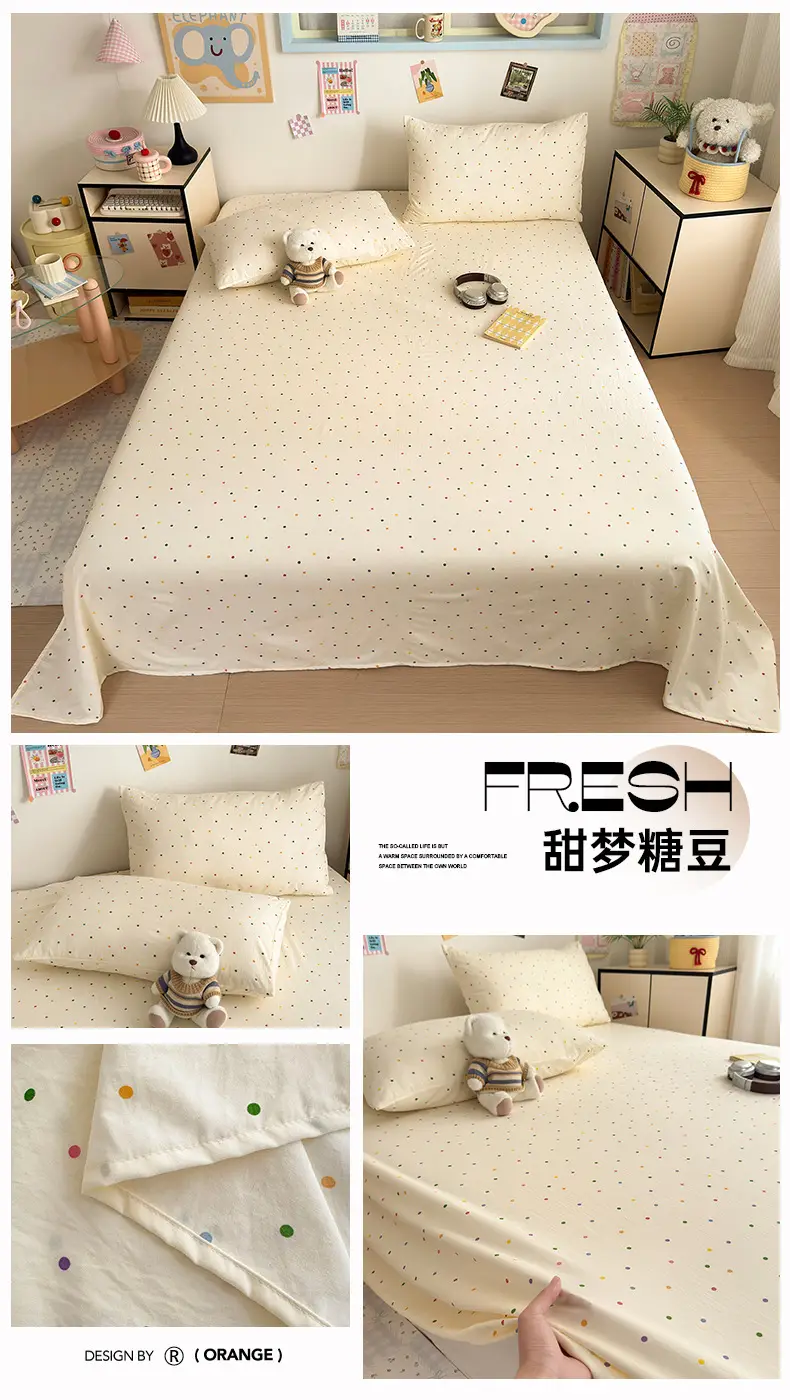 Maternity and Baby-Grade Class a Ultra-Soft Single Bed Sheet, Traditional Pure Washed Cotton Single Bed Sheet, Pure Cotton Student Dormitory Single Bed Sheet 3 — feature 26