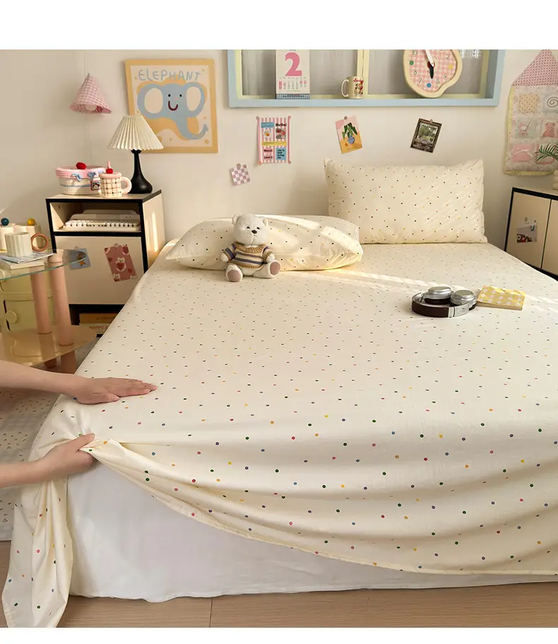 Maternity and Baby-Grade Class a Ultra-Soft Single Bed Sheet, Traditional Pure Washed Cotton Single Bed Sheet, Pure Cotton Student Dormitory Single Bed Sheet 3 — feature 3