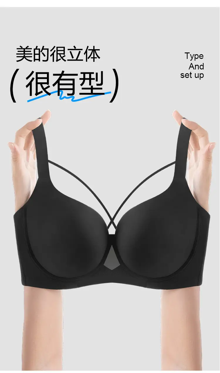 Plus-Size Seamless Bra for Women, Thin Style, Minimizes Large Bust, Anti-Sagging, Gathering and Shaping, Adjustable Bra for Plus-Size Women, Cross-Border — feature 12