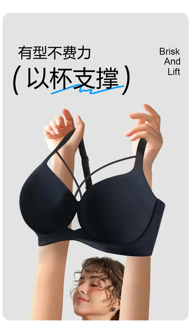 Plus-Size Seamless Bra for Women, Thin Style, Minimizes Large Bust, Anti-Sagging, Gathering and Shaping, Adjustable Bra for Plus-Size Women, Cross-Border — feature 17