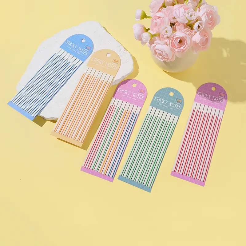 Pet Ultra-Thin Strip Classification Marking Index Stickers, Student Colored Semi-Transparent Sticky Notes, Key Point Marking Stickers