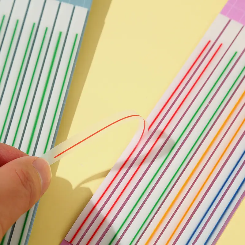 Pet Ultra-Thin Strip Classification Marking Index Stickers, Student Colored Semi-Transparent Sticky Notes, Key Point Marking Stickers