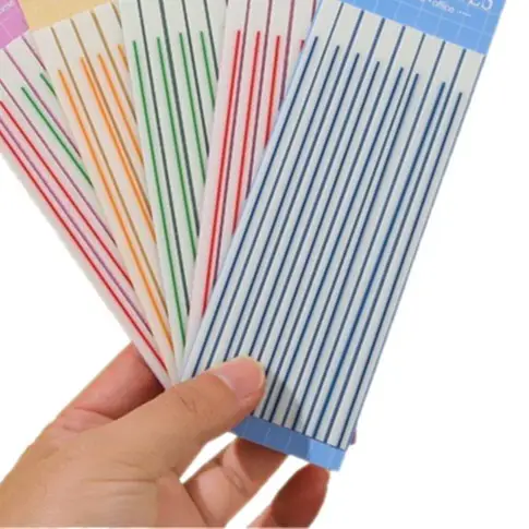 Pet Ultra-Thin Strip Classification Marking Index Stickers, Student Colored Semi-Transparent Sticky Notes, Key Point Marking Stickers
