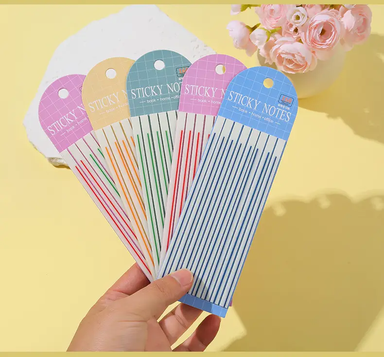 Pet Ultra-Thin Strip Classification Marking Index Stickers, Student Colored Semi-Transparent Sticky Notes, Key Point Marking Stickers — feature 11