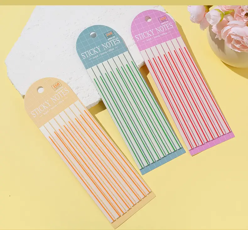 Pet Ultra-Thin Strip Classification Marking Index Stickers, Student Colored Semi-Transparent Sticky Notes, Key Point Marking Stickers — feature 12