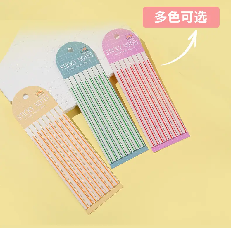 Pet Ultra-Thin Strip Classification Marking Index Stickers, Student Colored Semi-Transparent Sticky Notes, Key Point Marking Stickers — feature 4