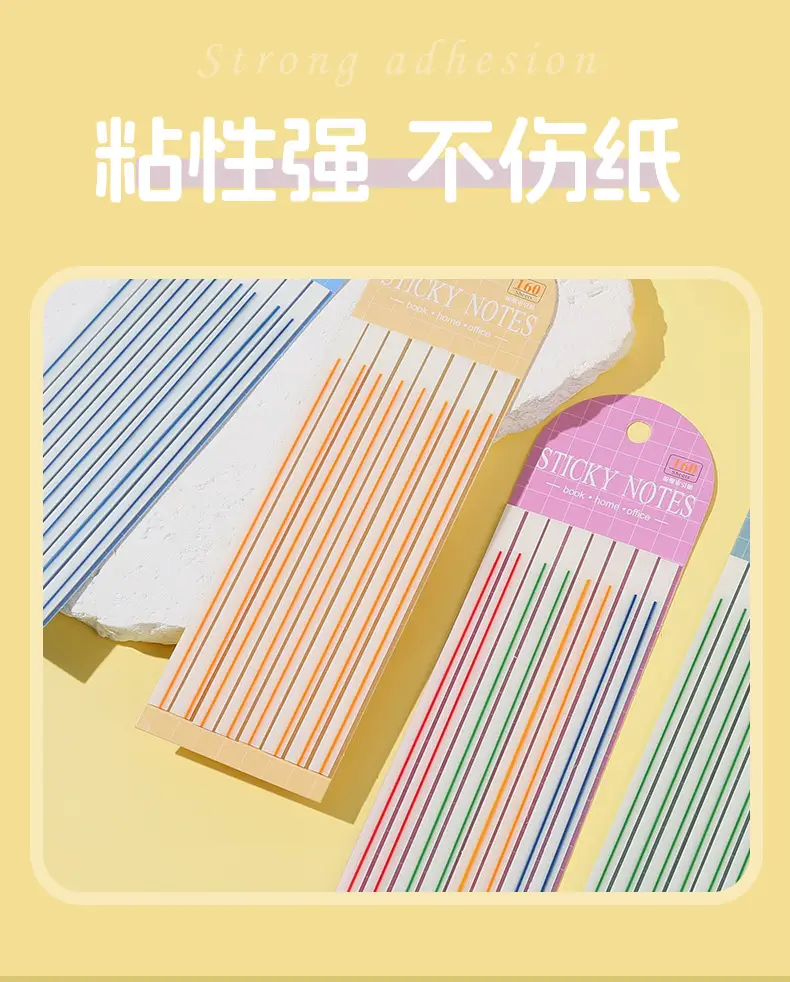 Pet Ultra-Thin Strip Classification Marking Index Stickers, Student Colored Semi-Transparent Sticky Notes, Key Point Marking Stickers — feature 7