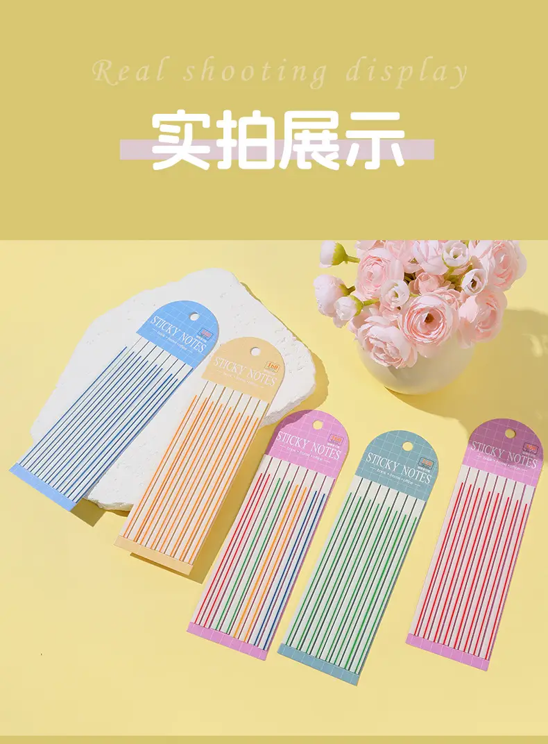 Pet Ultra-Thin Strip Classification Marking Index Stickers, Student Colored Semi-Transparent Sticky Notes, Key Point Marking Stickers — feature 8